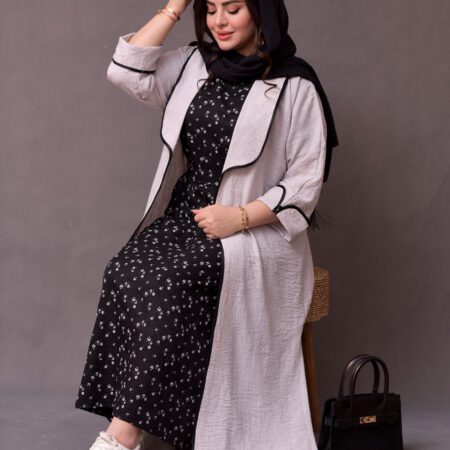 ست مانتو پیراهن شکوفه