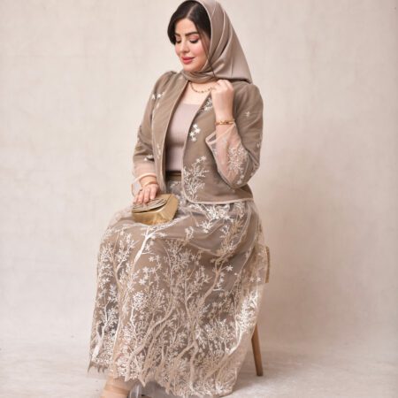 ست کراپ کت و دامن بوته