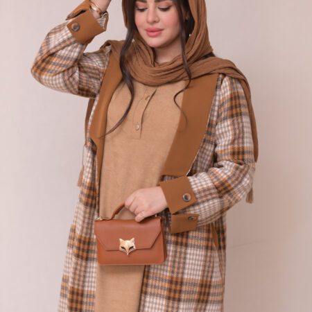 ست پالتو و‌پیراهن کارامل🍁