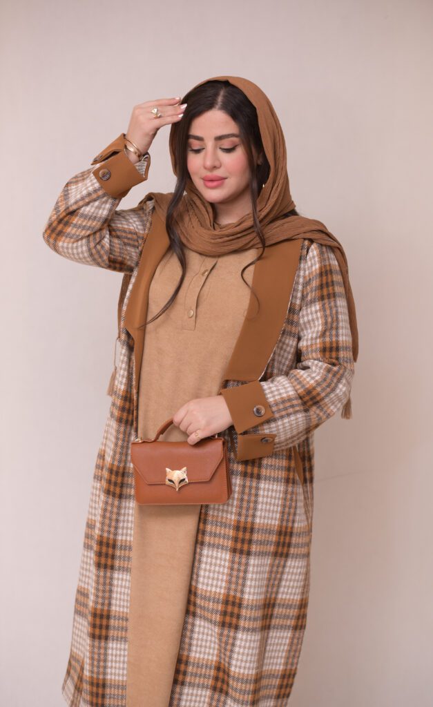 ست پالتو و‌پیراهن کارامل🍁