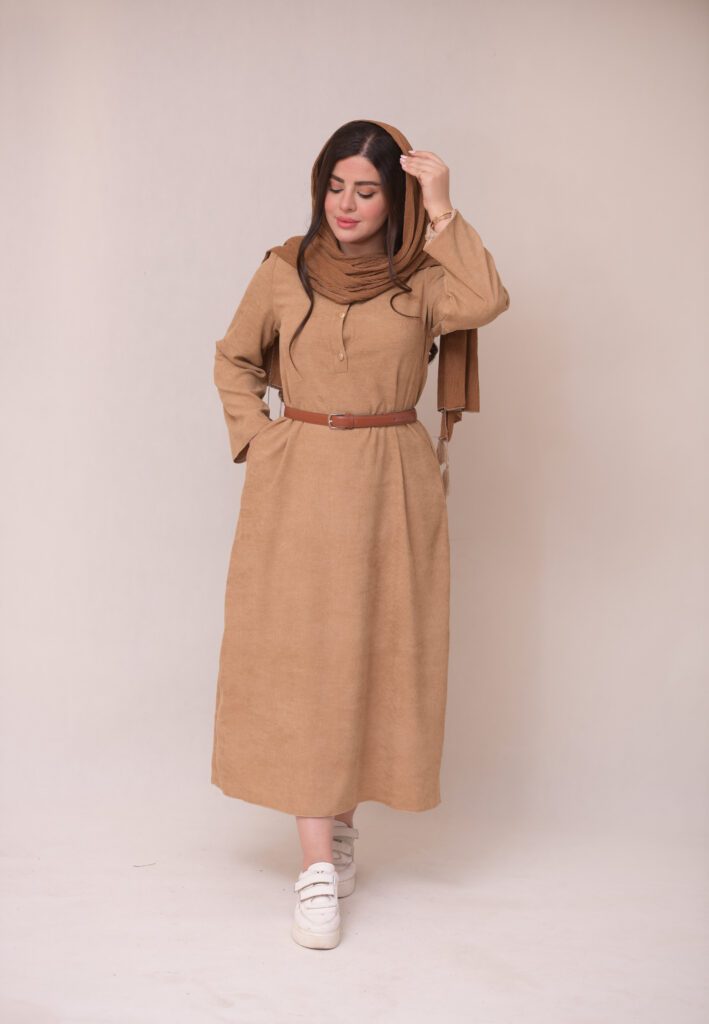 ست پالتو و‌پیراهن کارامل🍁